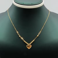 طقم ذهب صافي عيار 18 – تصميم قلب ناعم بوزن 5.47 جر...