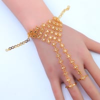 كف ذهب بخاتميم تصميم فاخر عيار 21 وزن 12.74 جرام