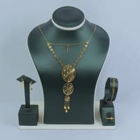طقم ذهب كامل عيار 21 فخم بمخنق وزن 12.76 جرام