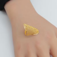 خاتم ذهب عيار 21 تصميم غصن الزيتون وزن 1.95 جرام