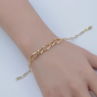 اسوارة ذهب جنزير بتصميم أنيق عيار 18 وزن 2.95 جرام