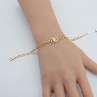 سوارة ذهب الجنزير تصميم الماسي عيار 21 وزن 5.76 جر...