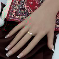 خاتم بتصميمه السداسي الفريد ذهب عيار 18