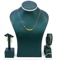 طقم ذهب تصميم كرات الببلز عيار 21 وزن 8.41 جرام