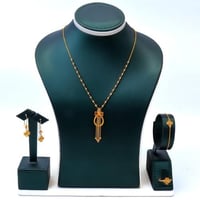 طقم ذهب كرات الدوريكاء عيار 21 وزن 10.83 جرام بتصم...