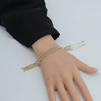 اسوارة ذهب ناعمه عيار 18 بتصميم ببلز بوزن 3.7 جرام