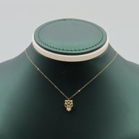 عقد ذهب البانثر ناعم عيار 18 وزن 0.65 جرام