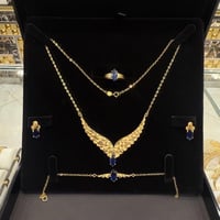 طقم جناح الصقر باللون الازرق عيار 21