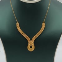 طقم ذهب الديور عيار 21 وزن 5.92 جرام بتصميم انسياب...