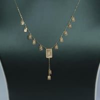 طقم ذهب عيار 18 تصميم السبيكة وزن 2.66 جرام