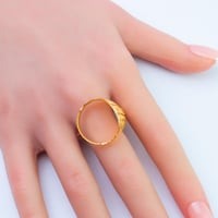 خاتم ذهب عيار 21 وزن 3.36 جرام