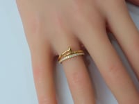 خاتم ذهب المسمار تصميم الماسي عيار 18