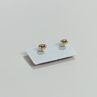 حلق ذهب طبي بناتى عيار 18 بوزن 0.3 جرام - آمن على...