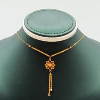 عقد ذهب عيار 21 "وردة الكنوز" بوزن 2.7 جرام