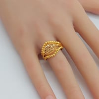 خاتم ذهب عيار 21 فاخر – وزن 3.53 جرام بتصميم أنيق