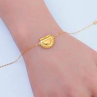 سوارة ذهب البراشي عيار 21 وزن 1.15 جرام