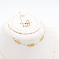 طقم ذهب تصميم المسيكاء النازل عيار 18