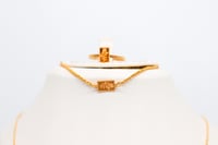 طقم ذهب سبيكة مربع ثلاثة دور عيار 21