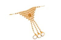 كف ذهب خليجي عيار 21 بتصميم سبيكة الوردة بوزن 27.9...