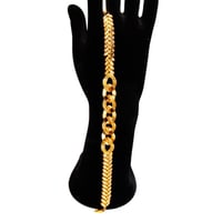 سوارة ذهب غصن الزيتون بتصميم الجنزير عيار 21 وزن 1...