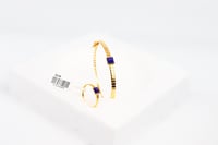 سوارة شكل التعبان اللون الازرق الخلاب مع الخاتم ذه...