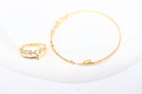 سوارة تيفاني مع الخاتم عيار 18