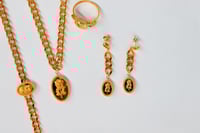 طقم ذهب جنزير الوردة عيار 21