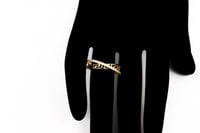 خاتم ذهب تصميم الماسي عيار 18 وزن 2.5 جم