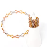 سوارة ذهب إيطالية مصممة لتتحول إلى دبلة (اثنين في...