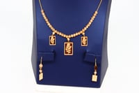 طقم ذهب فخم تصميم السبيكة عيار 21 | لأطلالة أنيقة