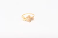 طقم الوردة تصميم الماسي عيار 21