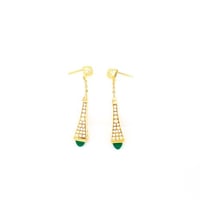 حلق ذهب مارلي عيار 18 – تصميم ألماسي متدلٍ | وزن 4...