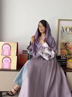 لنن هندي أكمام ركامه هندي بنفسجي