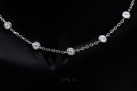 سلسال سولتيرات بقصة دائرية مقاس 3mm