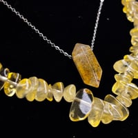 قلادتين من حجر السترين الطبيعي