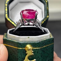 خاتم من حجر الياقوت (روبي)