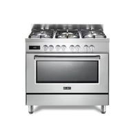 فرن البا غاز وكهرباء 90 سم - 5 عيون - ستيل EX 965...