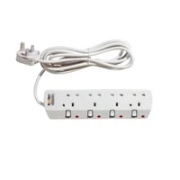 توصيلة كهربائية كولن 4 مخرج 3 متر - أبيض 301100003