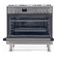 فرن 5 عيون غاز لاجيرمانيا بشواية 60 * 90 سم - ستيل...