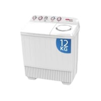 غسالة ملابس حوضين الكترو جنرال 12 كيلو - ابيض WXK-...