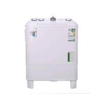 غسالة 7 كيلو حوضين جيباس نص اوتوماتيك - ابيض GSWM6...