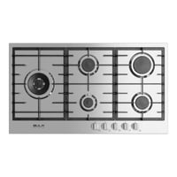 بوتجاز 5 عيون غاز بلت ان بولم - 90 سم - ستيل BULM9...