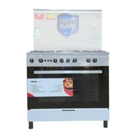 فرن غاز دورا 5 شعلات 60 * 90 سم - أمان كامل - ستيل...