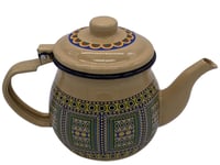 ابريق شاهي غضار هرمي نقشة القط العسيري تصميم2