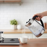 طقم غلاية كهربائية وإبريق شاي زجاجي ريبون 2 لتر مع...