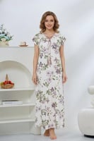 قميص ناعم مريح ، بألوان زاهية و نقشة الورود .