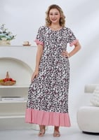 قميص نص كُم بقصه مميزة و قماش ناعم بنقشة الفراشة