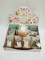 Small square lid glass box candle