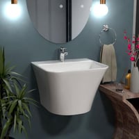 مغسلة معلق ميراج خزف سعودي ابيض