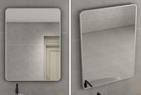 مرايا إطار المنيوم كروم مطفي مقاس (50*70)